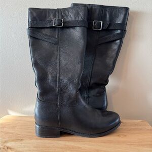 Trotters Black Leather Boots—size 5.5